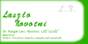 laszlo novotni business card